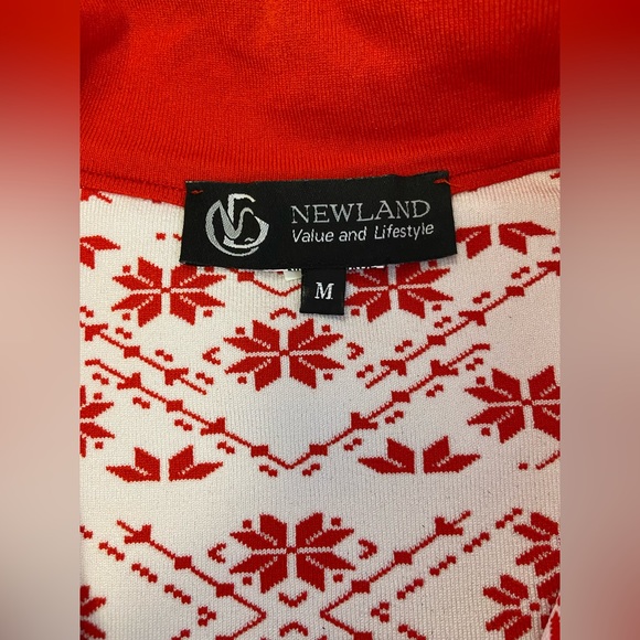 Newland Women’s 1/2 Zip Sweater in Red (Medium) - Picture 3 of 7